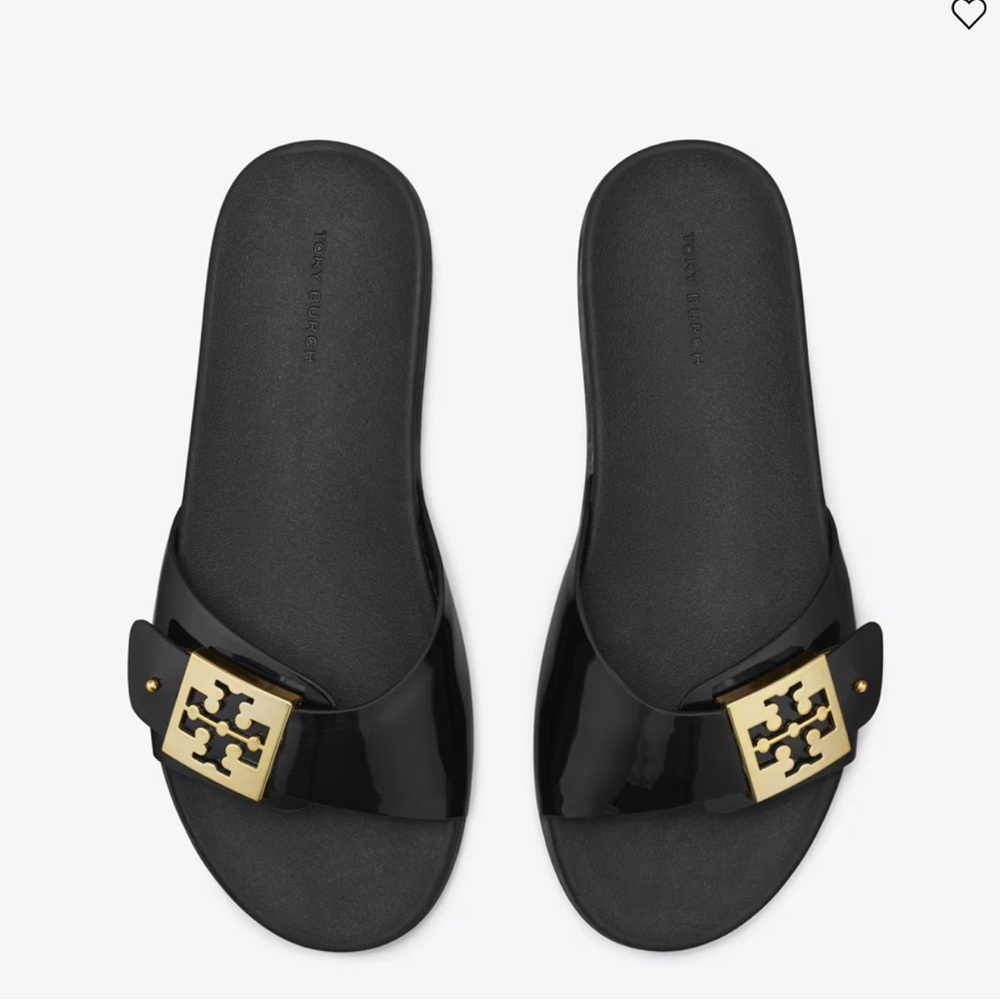 NWT Tory Burch Mellow Slide 
Perfect Black / Gold / Perfect Black